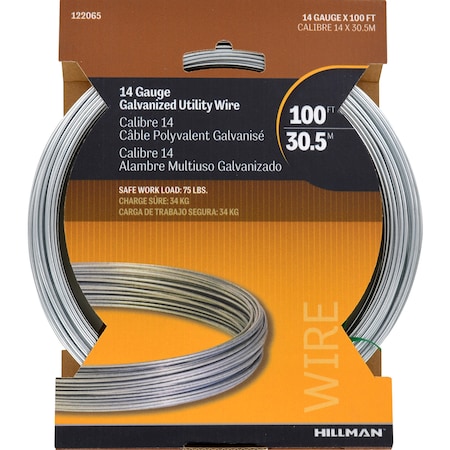 Hillman Wire 14Gax100' Steel 122065